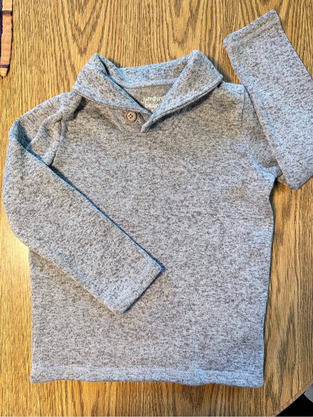 Jumping Beans Size 6 Grey long sleeve polo